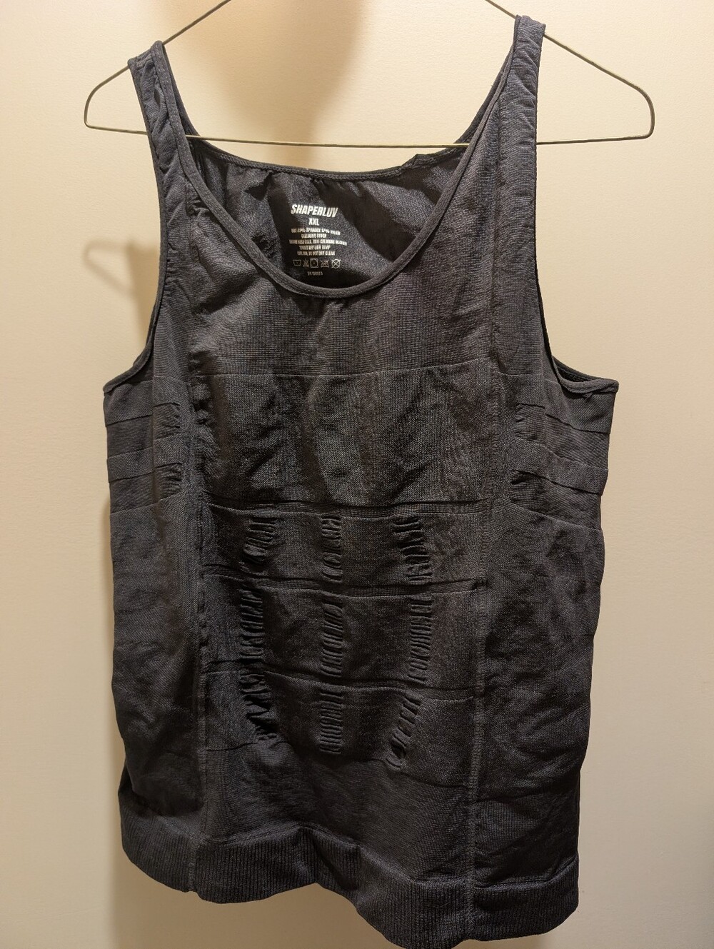 SHAPERLUV Gray Body Shaping Compression Tank Undershirt Size XXL Men's